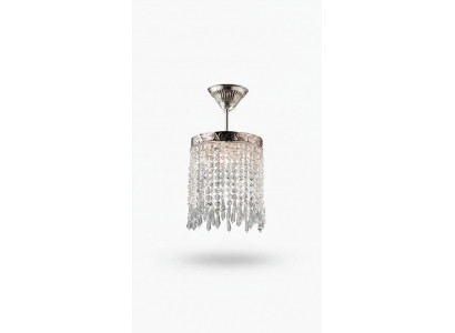 Luster Plafondlamp Kroonluchter Zilver Kristallen Lamp