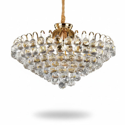 Plafondlamp Luxe Gouden Kroonluchter Plafonnière Kandelaar Kristal Art