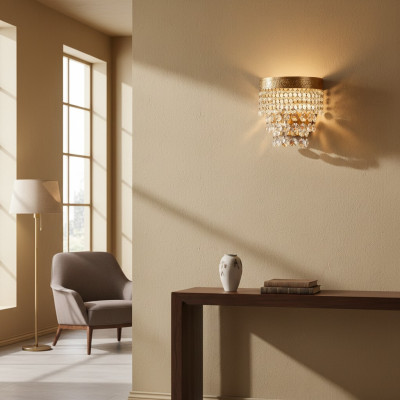 Wandlamp Wandlampen Wandlamp Kroonluchter Muur Lampen Kristal Goud