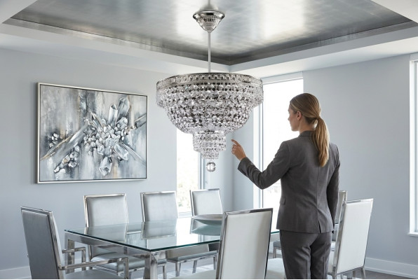 Hanglamp Kroonluchter Luxe Zilver Plafondlamp Kristal