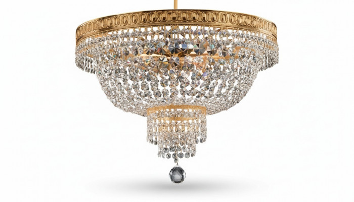 Lustre plafondlamp Luxe Gouden kroonluchter Plafondlamp Kristal Kunst