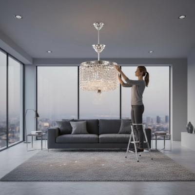 Kroonluchter Plafondlamp Luxe Goud Plafondlamp Kroonluchter Kristal Art