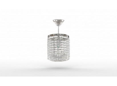 Luster plafondlamp Kristal plafondlamp Luxe zilveren kroonluchter