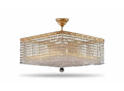 Luxe kroonluchter plafondlamp goud kristal kunst