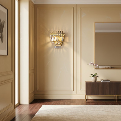 Wandlampen Wandlamp Kroonluchter Wandlampen Kristal Goud