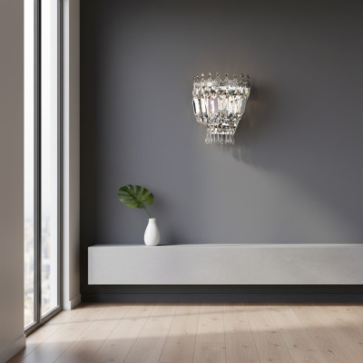 Wandlampen Wandlamp Wandlamp Kroonluchter Wandlampen Kristal Zilver