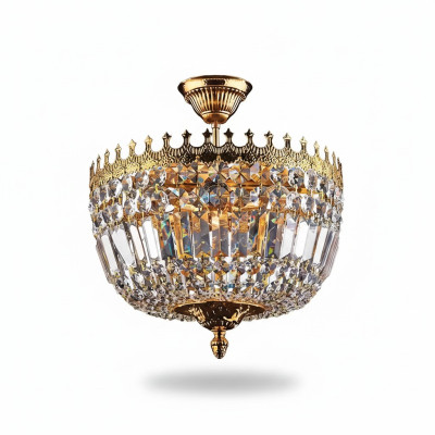 Kroonluchter plafondlamp luxe goud plafondlamp luchter kristal kunst.