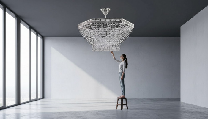 Luxe kroonluchter plafondlamp zilveren kroonluchter plafondlamp kristal