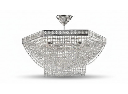 Luxe kroonluchter plafondlamp zilveren kroonluchter plafondlamp kristal