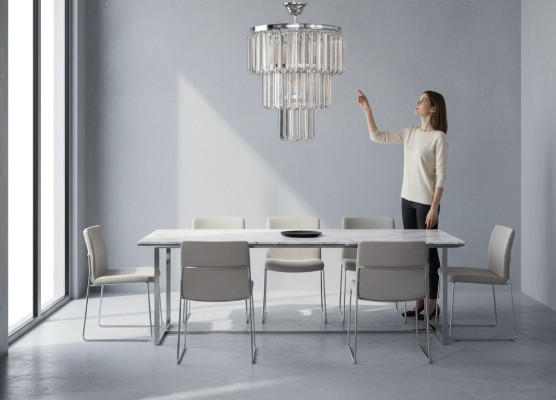 Kroonluchter Plafondlamp Luxe Zilver Plafondlamp Kroonluchter Kristal