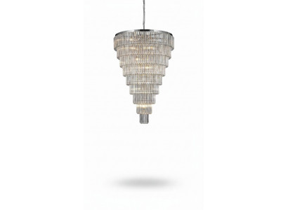 Kroonluchter Plafondlamp Zilveren Hanglamp Luster Kristal xxl Lamp