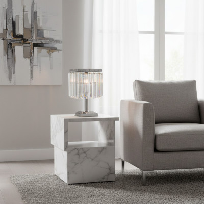 Tafellamp Tafellamp Lamp Verlichting Zilver Lampen Tafel Kristal