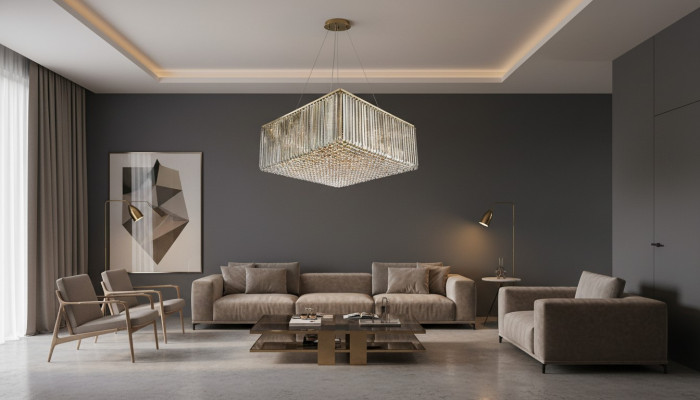 Luisterlusterlamp plafondlamp luxe gouden kroonluchter plafondlamp kristal