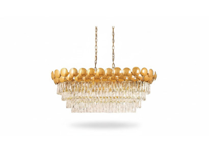 Kroonluchter Plafondlamp Goud Plafondlamp Luster Kristal XXL Kunst