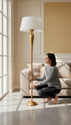 Staande lamp Staande lamp Stand Luxe Verlichting Lampen Lamp Goud Modern