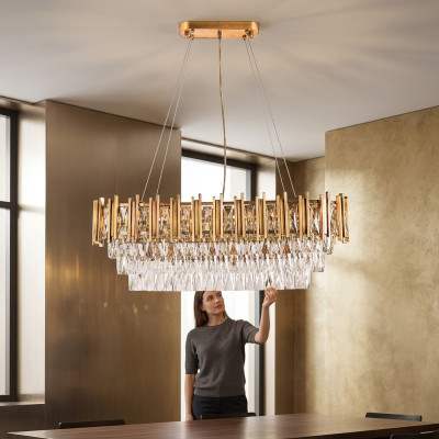 Kroonluchter Plafondlamp Luxe Goud Plafondlamp Kandelaar Kristallen Lamp