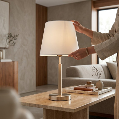 Tafellamp Tafellamp Lamp Verlichting Modern Wit Lampen Tafel Metaal