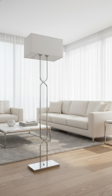 Vloerlamp Staande lamp Stand Verlichting Lampen Lamp Wit Modern Metaal