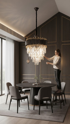 Luxe kroonluchter plafondlamp goud plafondlamp luchter kristal rond