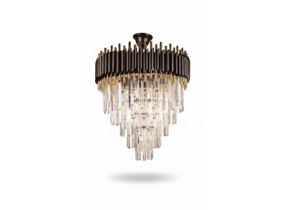 Luxe kroonluchter plafondlamp goud plafondlamp luchter kristal rond