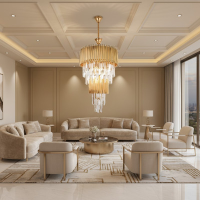 Luxe kroonluchter plafondlamp gouden plafondlamp kroonluchter kristal XXL