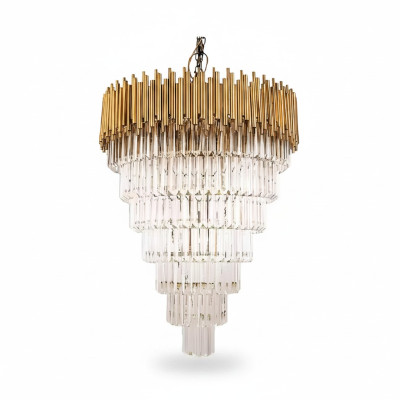 Kroonluchter kroonluchter plafondlamp luxe plafondlamp kristal goud kegel