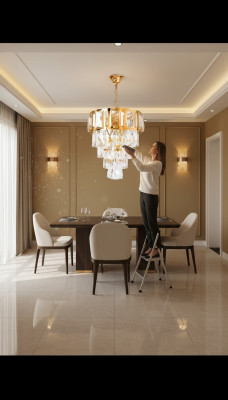 Luster Kroonluchter Plafondlamp Luxe Goud Kristallen Plafondlamp