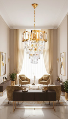 Luster Kroonluchter Plafondlamp Luxe Goud Kristallen Plafondlamp