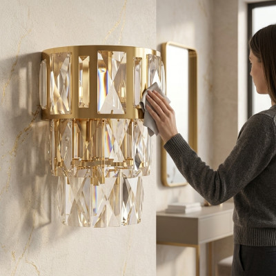 Wandlamp Wandlamp Wandlampen Kroonluchter Wandlampen Kristal Goud