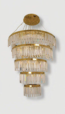 Kroonluchter Plafondlamp Luxe Gouden Hanglamp Luster Kristallen Lamp