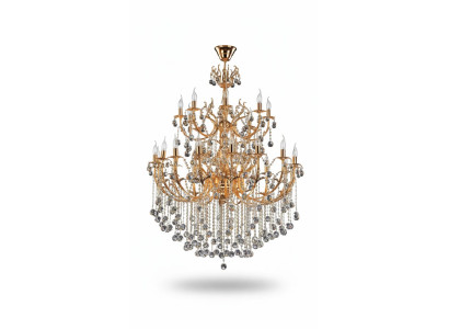 Koninklijke luxe kroonluchter plafondlamp goud plafondlamp kroonluchter kristal