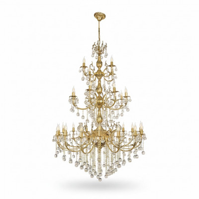 Luster Kroonluchter Plafondlamp xxl Luxe Goud Plafondlamp Kristal