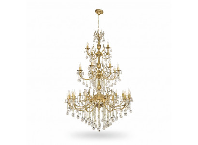 Luster Kroonluchter Plafondlamp xxl Luxe Goud Plafondlamp Kristal