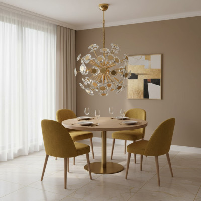 Kroonluchter plafondlamp goud plafondlamp kristal modern