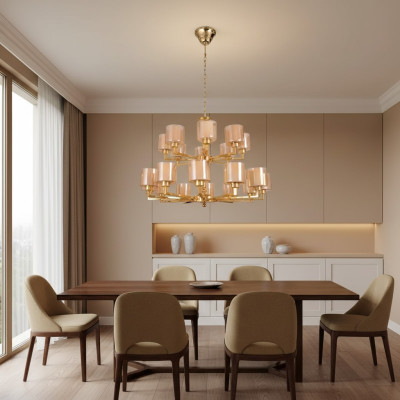 Kroonluchter Plafondlamp Goud Hanglamp Kroonluchter Glas Modern Nieuw