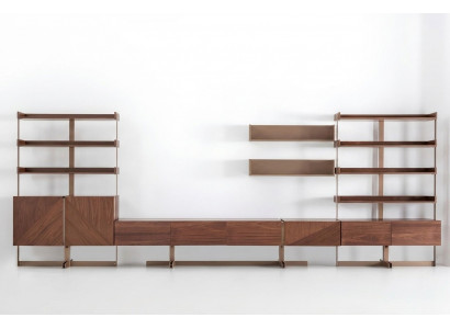 Moderne woonwand kastwanden vitrine tv-rek woonkamer meubels hout nieuw