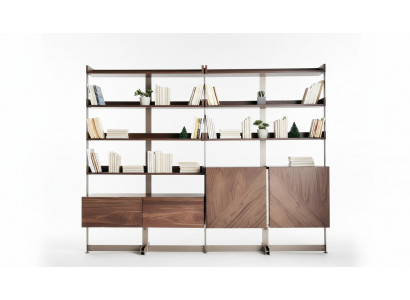 Moderne vitrine woonkamer meubels planken staande rekken echte houten meubels bruin planken