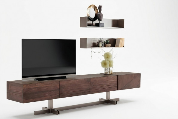 Luxe tv-kast in moderne stijl van duurzaam hout