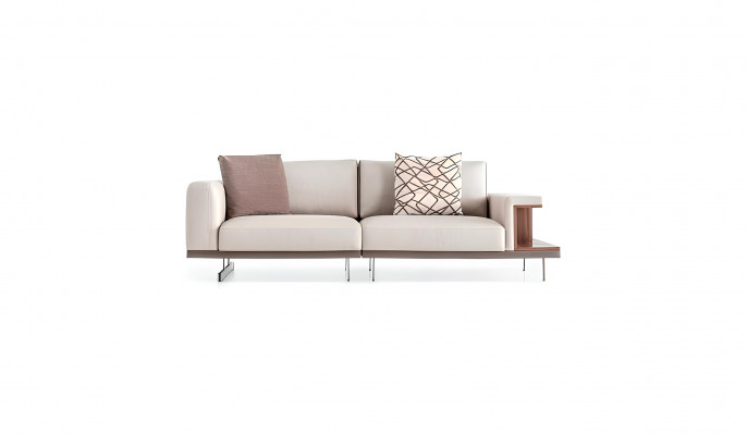 Moderne Beige Hoekbank Luxe L-vormige Bank Stoffen Bankstellen Woonkamermeubels