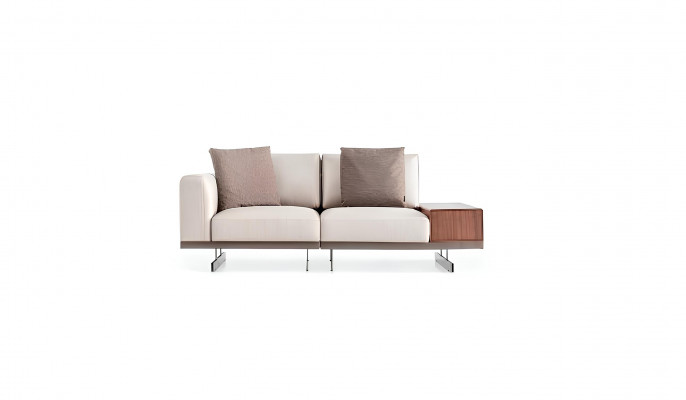 Moderne Beige Hoekbank Luxe L-vormige Bank Stoffen Bankstellen Woonkamermeubels