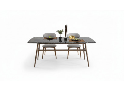 Eettafel Eettafel Tafel Eethoek Marmer Zwart Eetkamerontwerp
