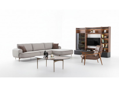 Stoffen hoekbank L-vorm bank stof Banken grijs Modern woonkamer meubels