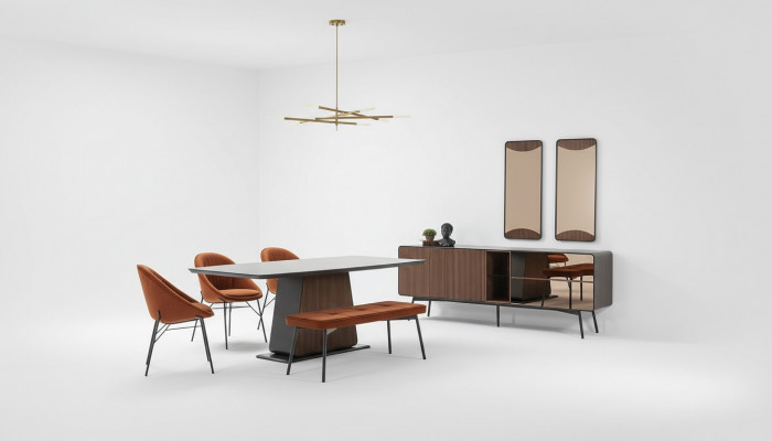 Eetgroep Eetkamer Eettafel Tafel Stoelen Set 7-delig Hout Bruin Nieuw