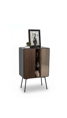 Retro dressoir bar kast woonkamer kasten hout wijnkast bruin