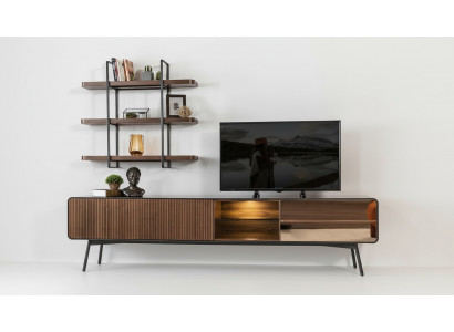 rtv Lowboard tv Stand planken dressoir woonkamer hout bruin modern