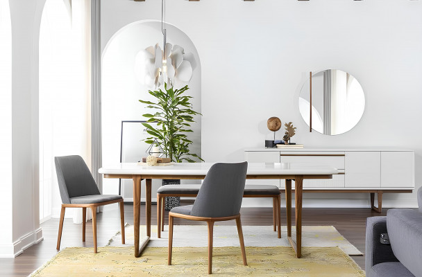 Eetgroep Eethoek Eetkamer Eettafel Stoelen Tafel Set 8-delig Hout Wit