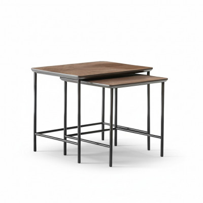 Luxe bijzettafels salontafel modern houten tafel compleet set bruin nieuw