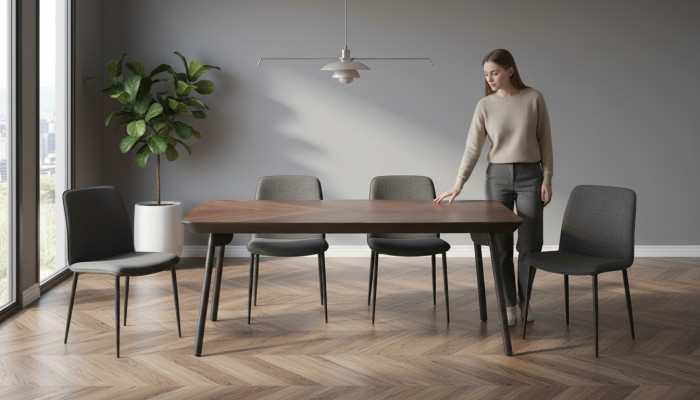 Langere salontafel bijzettafel koffietafel houten tafel hout bruin gloednieuw