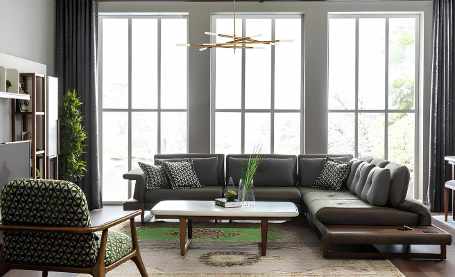Woonkamer Set Luxe Meubels L-Vorm Bank Fauteuil Textiel Meubel Set Nieuw Woonkamer Set Luxe Meubels L-Vorm Bank Fauteuil Textiel Meubel Set Nieuw