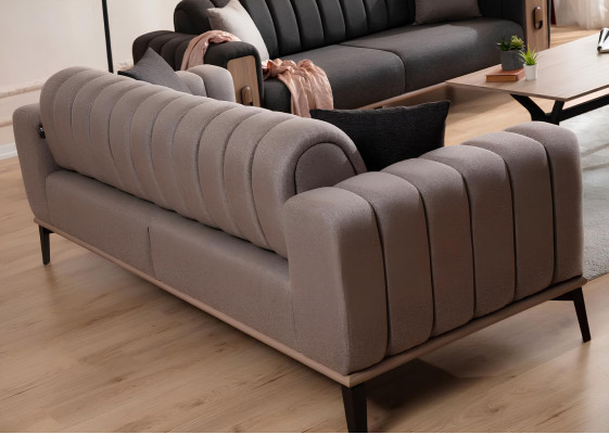 Moderne bankstel driezits bank fauteuil stoffen set luxe banken meubels